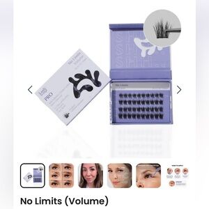 Lash Buddy PREGLUED PRO No Limits Volume Lash Clusters- Black